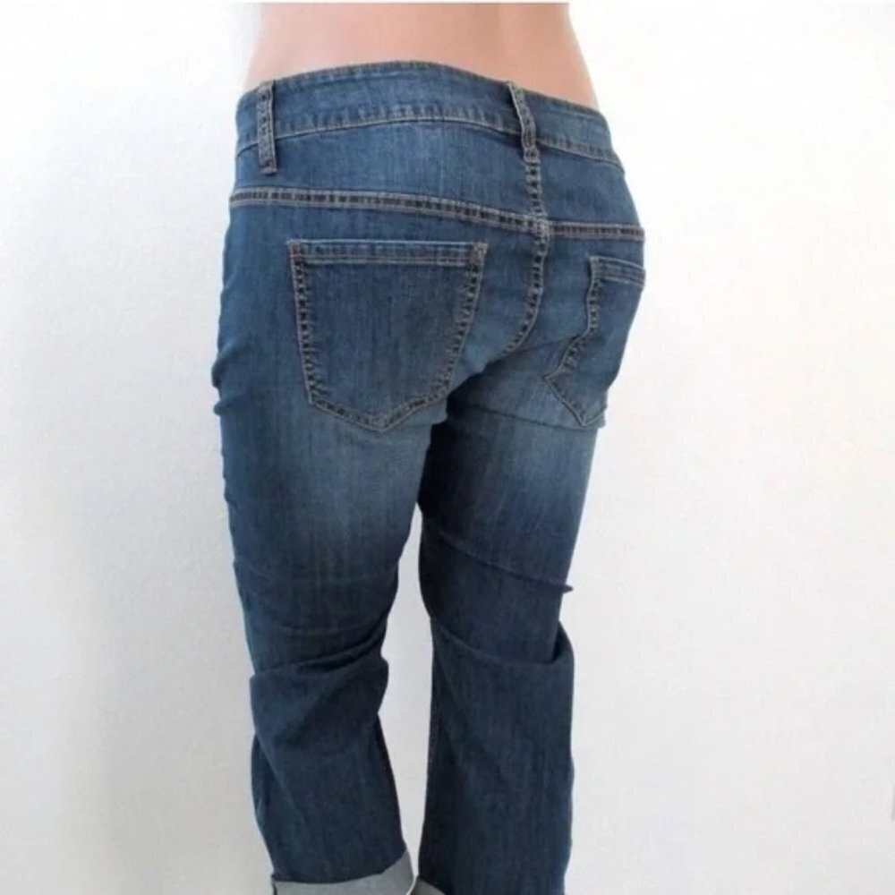 Lane Bryant Jeans DISTRESSED Women's Ankle Cropped Blue Denim Plus Size 20 NWT - Picture 2 of 5